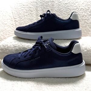Cole Haan GC Daily Suede Crosscourt Sneakers Navy Blue Womens Size 7